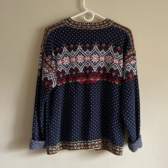 Hanna Andersson Fair Isle Navy Blue Sweater Size Small - Picture 7 of 7